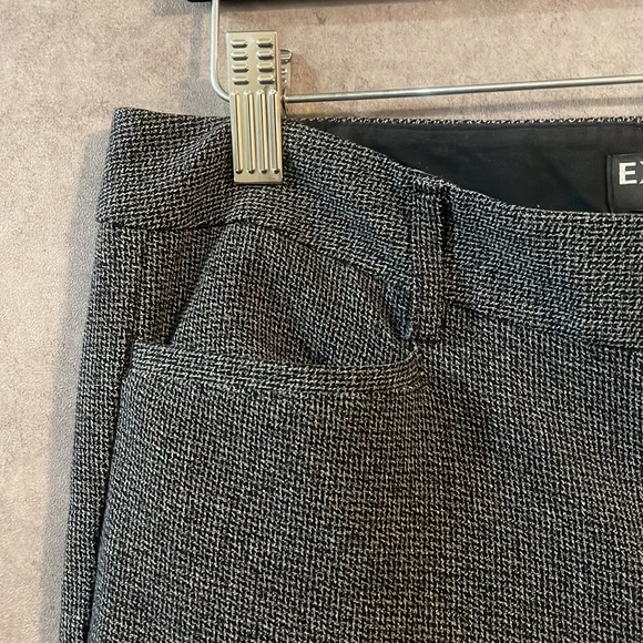 Express Columnist Grey Houndstooth Plaid Dress Pant Trousers 6 Short - Picture 2 of 6